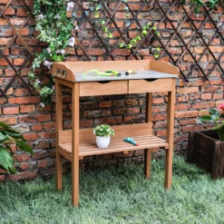 Garden Potting Bench With Two Drawers & Shelf -Garden Care Specialty Shop 13967031 1225014369218912