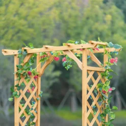Homebase Wooden Garden Arched Trellis With Planters -Garden Care Specialty Shop 13967032 6315014369254225
