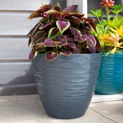 Wave Pot Charcoal - 33cm 9 Wave Pot Charcoal - 33cm -Garden Care Specialty Shop 13973616 2355011239813081