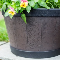 Banded Whiskey Barrel Planter - 39cm -Garden Care Specialty Shop 13973620 1815011238806656