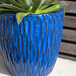 Chiswick Textured Pot Blue - 38cm -Garden Care Specialty Shop 13973623 2015011239399195