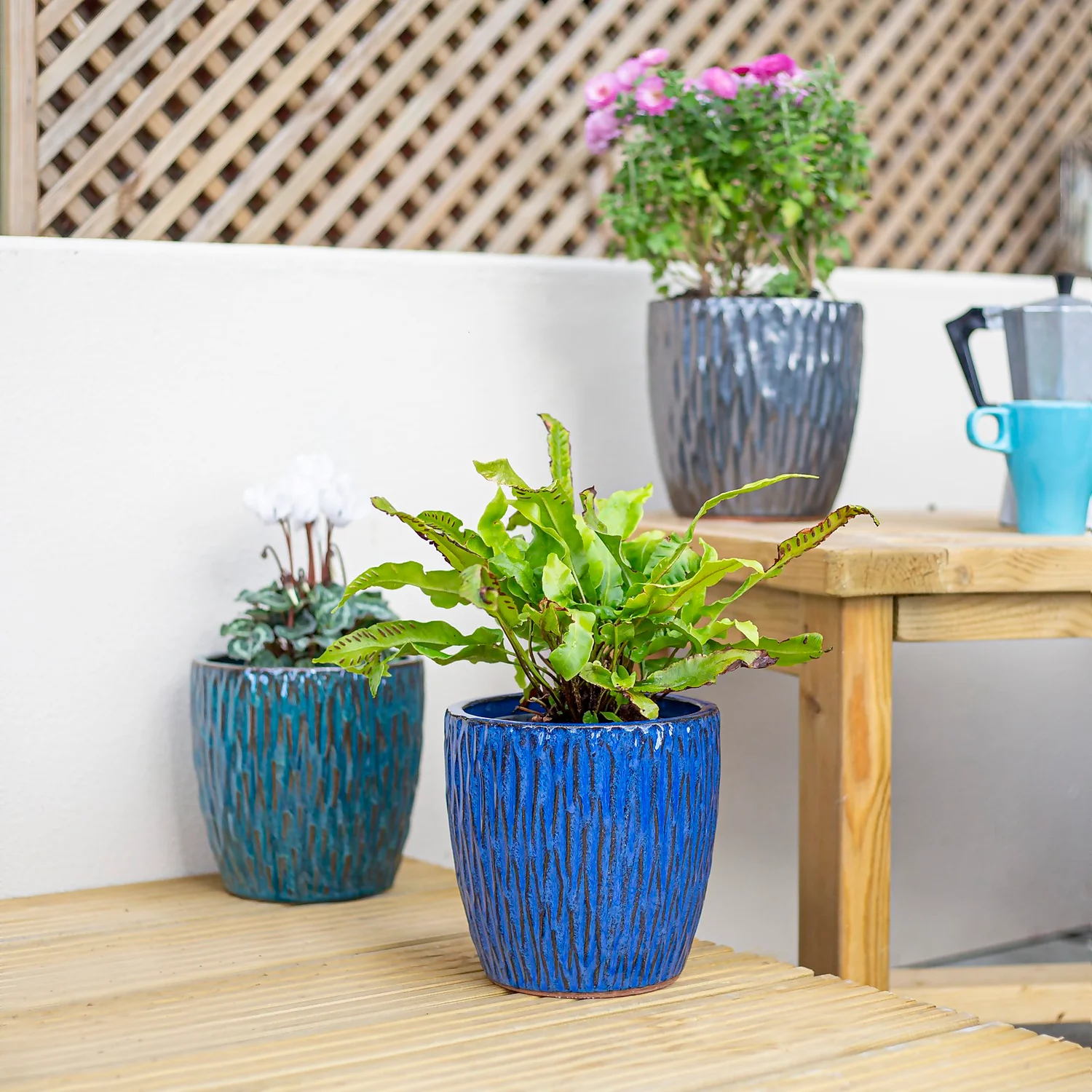 Chiswick Textured Pot Green - 24cm 8 Chiswick Textured Pot Green - 24cm - Image 6