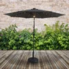 Parasol With Solar Lights 2.7m - Dark Grey -Garden Care Specialty Shop 13998274 1945005795344072