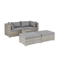 Cairo Grey Rattan Effect Garden Sofa Set -Garden Care Specialty Shop 14005786 2075022102996918