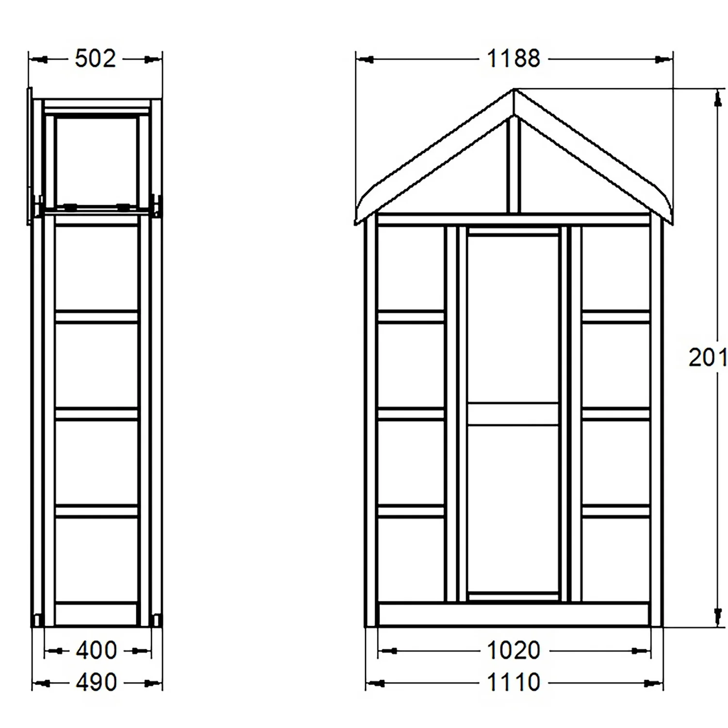 Forest Garden Georgian Wall Greenhouse With Auto Vent 12 Forest Garden Georgian Wall Greenhouse With Auto Vent - Image 10
