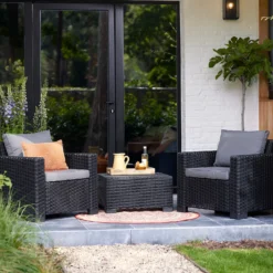 Keter California 2 Seater Outdoor Balcony Garden Furniture Set - Graphite With Grey Cushions 17 Keter California 2 Seater Outdoor Balcony Garden Furniture Set - Graphite With Grey Cushions -Garden Care Specialty Shop 14539588 1355041802454156