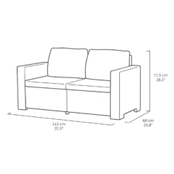 Keter California 5 Seater Double Sofa Outdoor Garden Furniture Lounge Set - Graphite With Grey Cushions 16 Keter California 5 Seater Double Sofa Outdoor Garden Furniture Lounge Set - Graphite With Grey Cushions -Garden Care Specialty Shop 14539597 1545041801824393