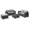Keter California 5 Seater Double Sofa Outdoor Garden Furniture Lounge Set - Graphite With Grey Cushions 1 Keter California 5 Seater Double Sofa Outdoor Garden Furniture Lounge Set - Graphite With Grey Cushions -Garden Care Specialty Shop 14539597 9965041801566795